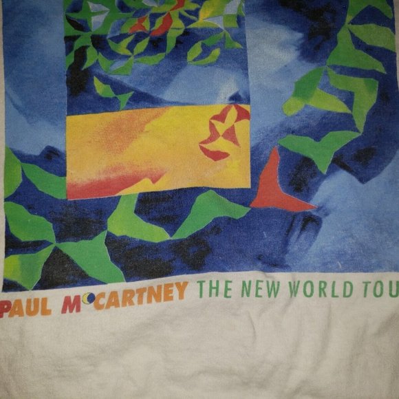 Vintage Paul McCartney New World Tour Concert T Shirt 1993 Size Large - Picture 3 of 8